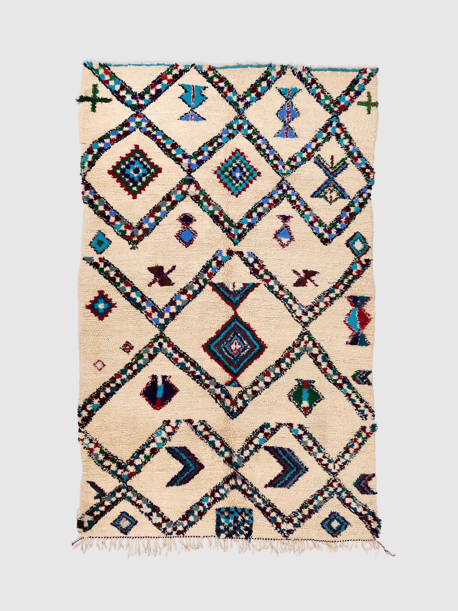 Винтажный марокканский ковёр Beni Ourain 290x184 см