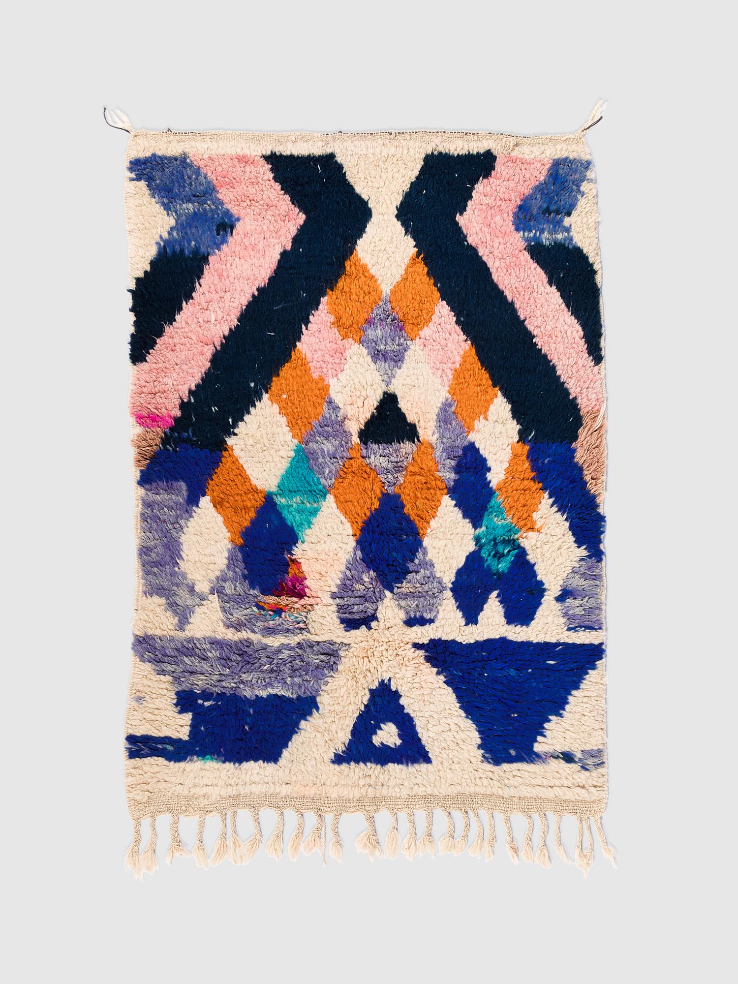 Берберский ковёр из овечьей шерсти Boujaad 145х100 см