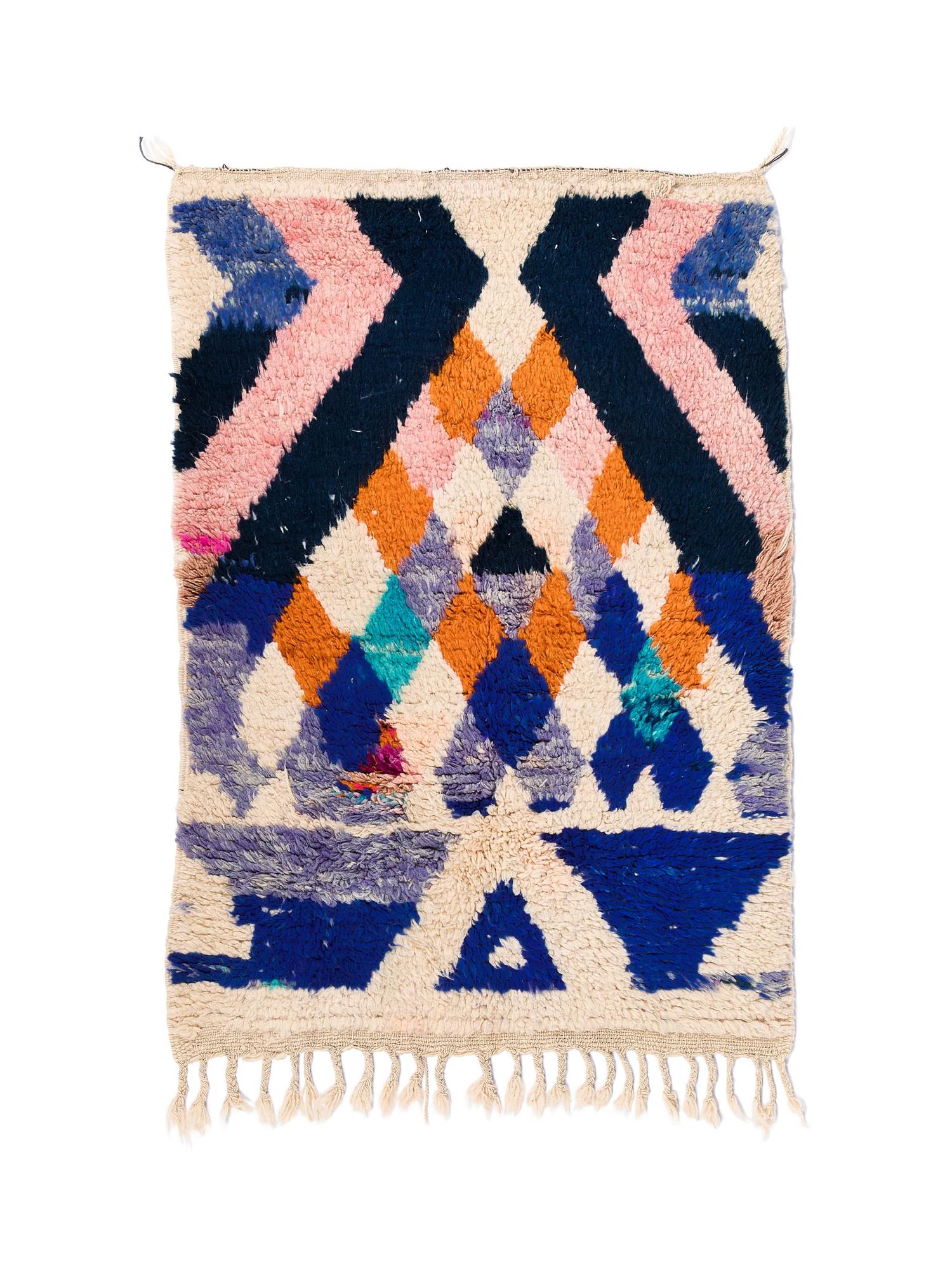 Берберский ковёр из овечьей шерсти Boujaad 145х100 см