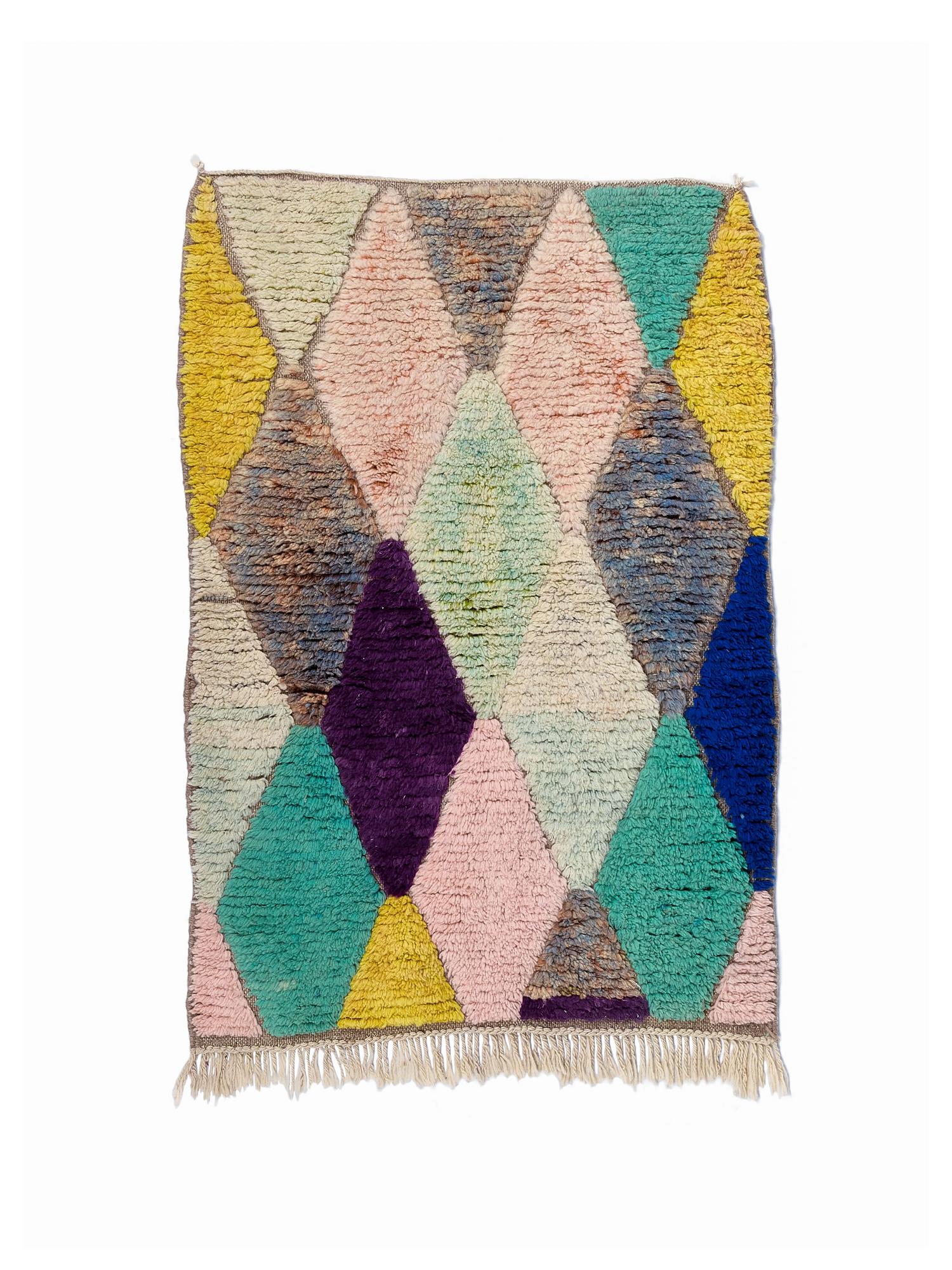 Берберский ковёр из овечьей шерсти Boujaad 150х105 см