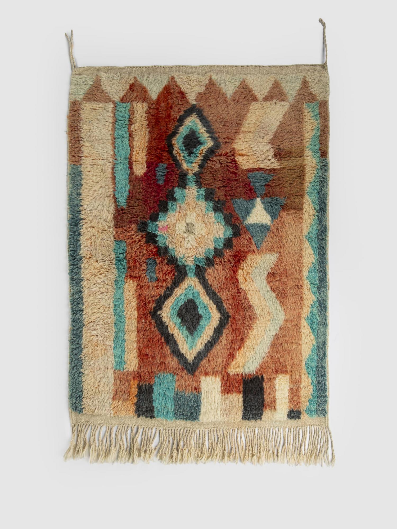 Берберский ковёр из овечьей шерсти Boujaad 150х100 см