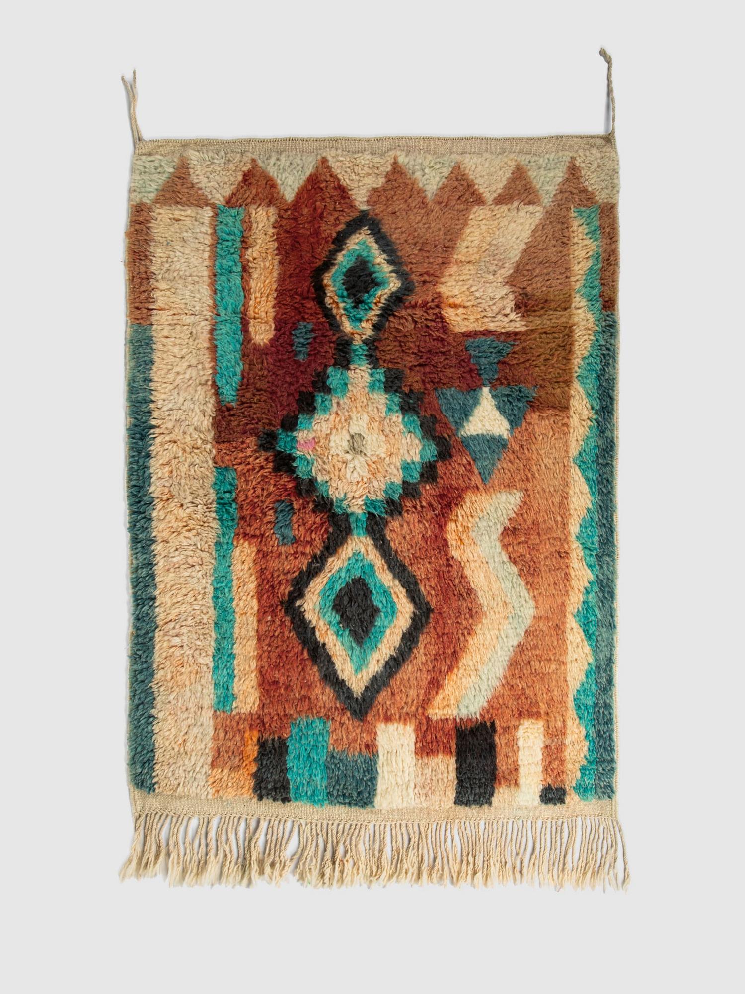 Берберский ковёр из овечьей шерсти Boujaad 150х100 см