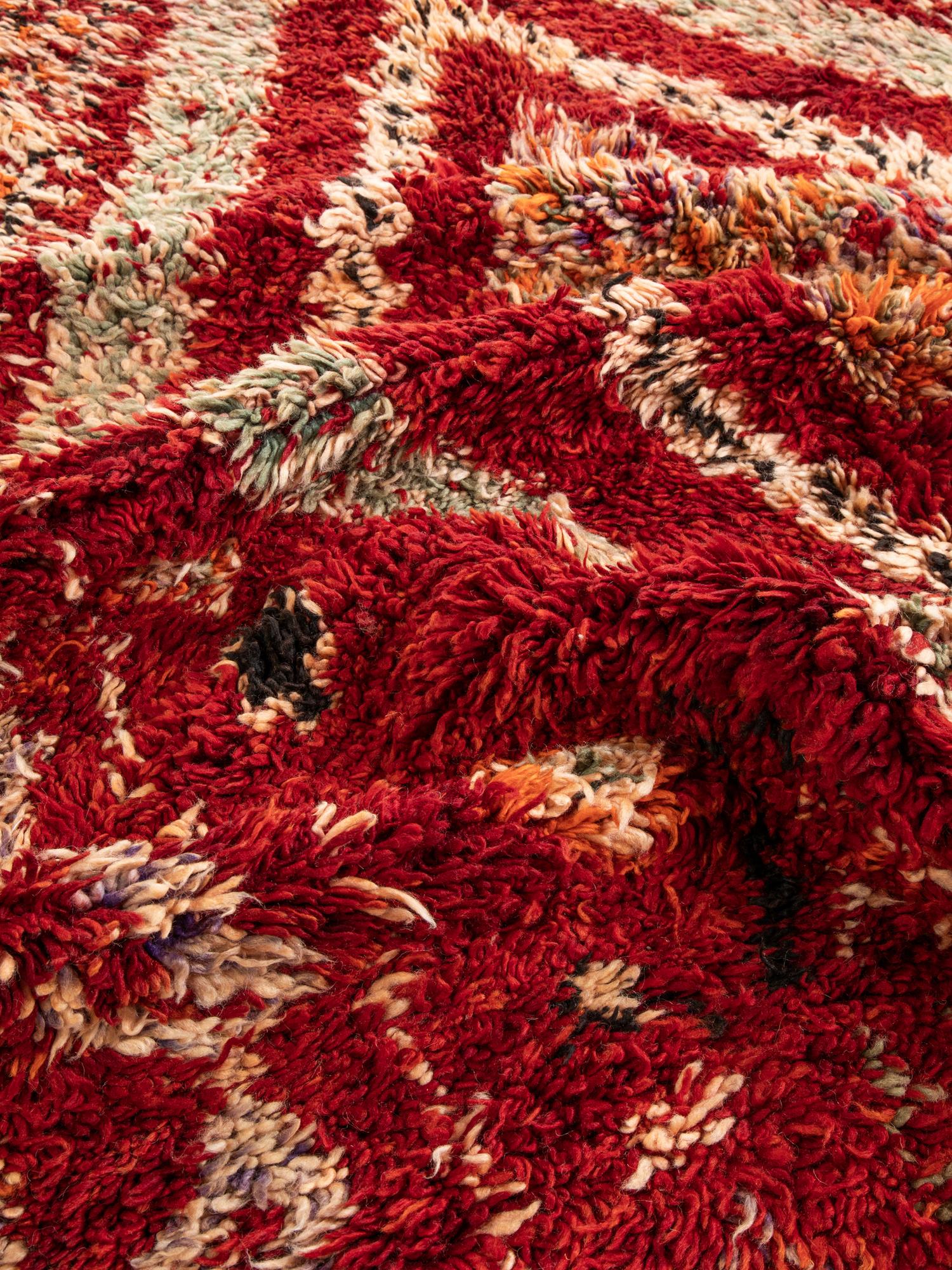 Винтажный марокканский ковёр Beni Sadle 379х197 см