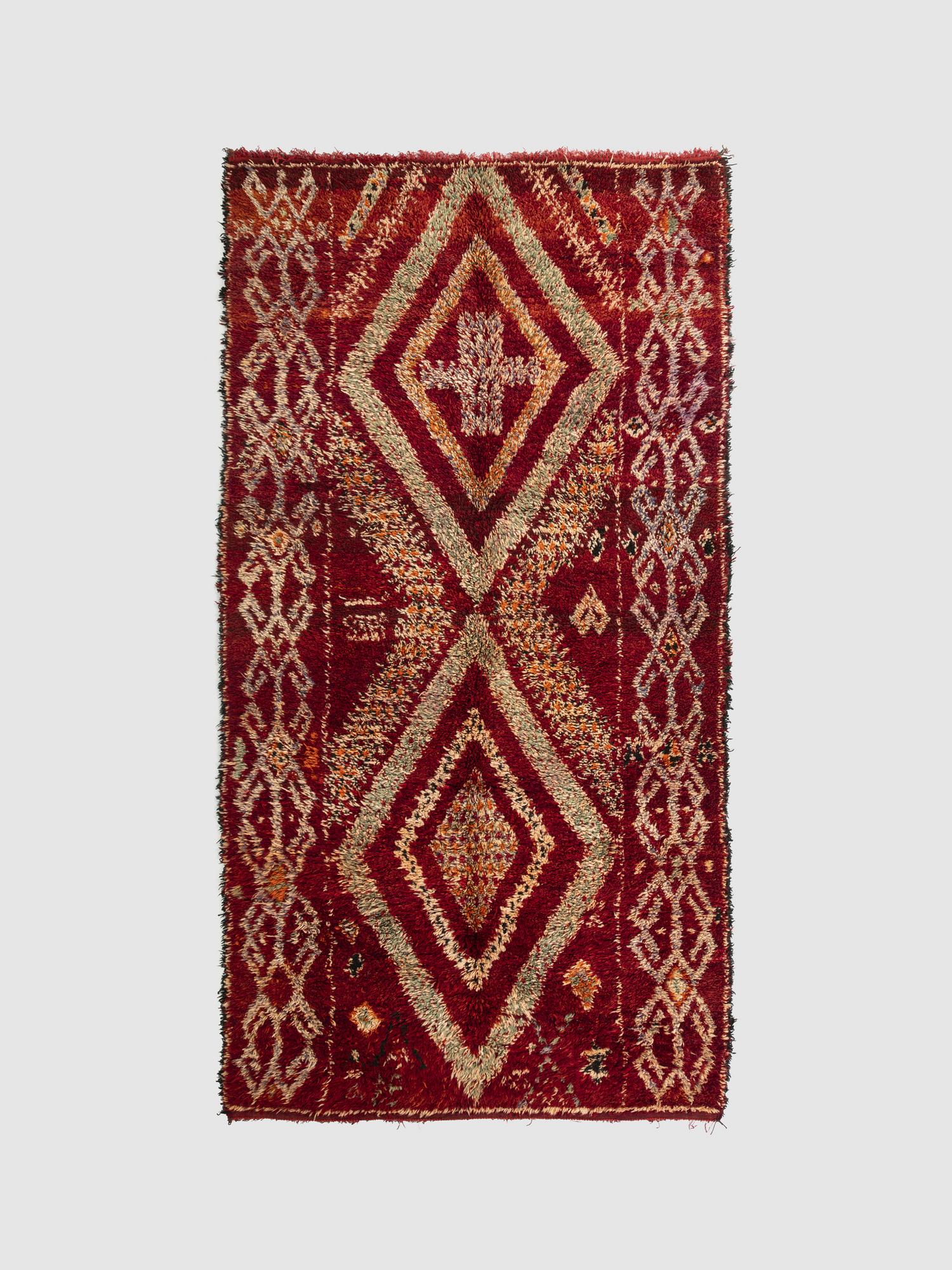 Винтажный марокканский ковёр Beni Sadle 379х197 см