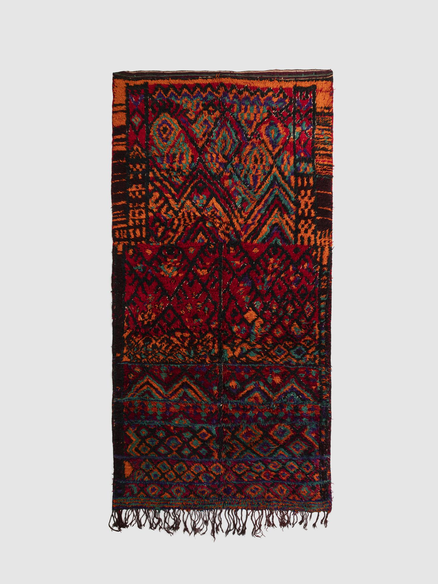 Винтажный марокканский ковёр Beni Mguild 408х188 см