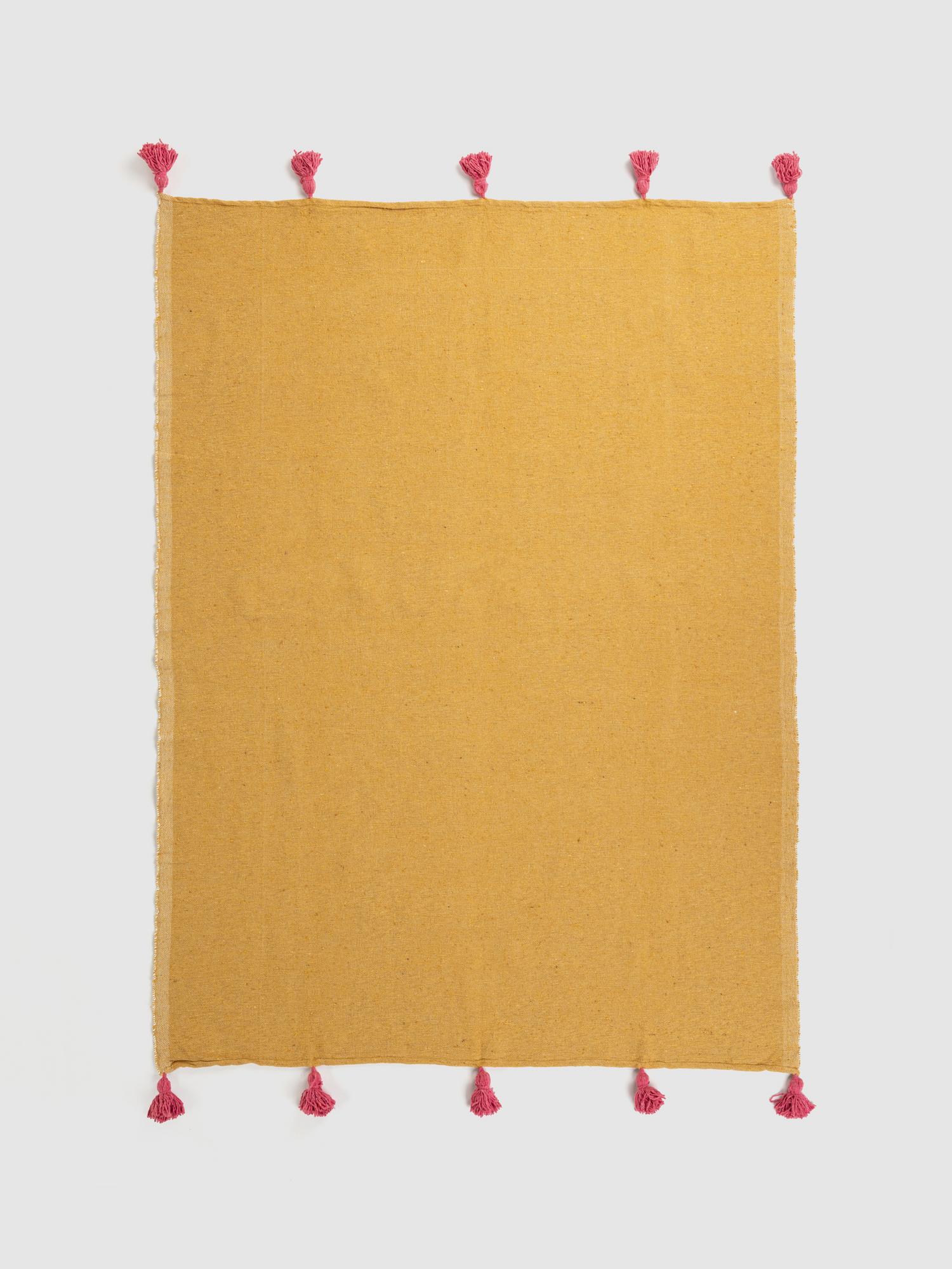 Марокканский плед с помпонами Nomad Chic "Zaffa"