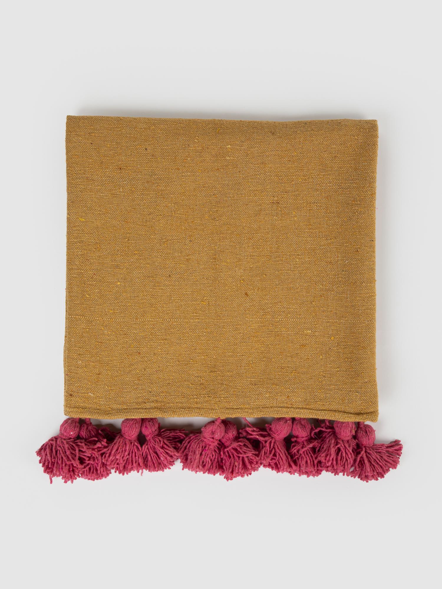 Марокканский плед с помпонами Nomad Chic "Zaffa"