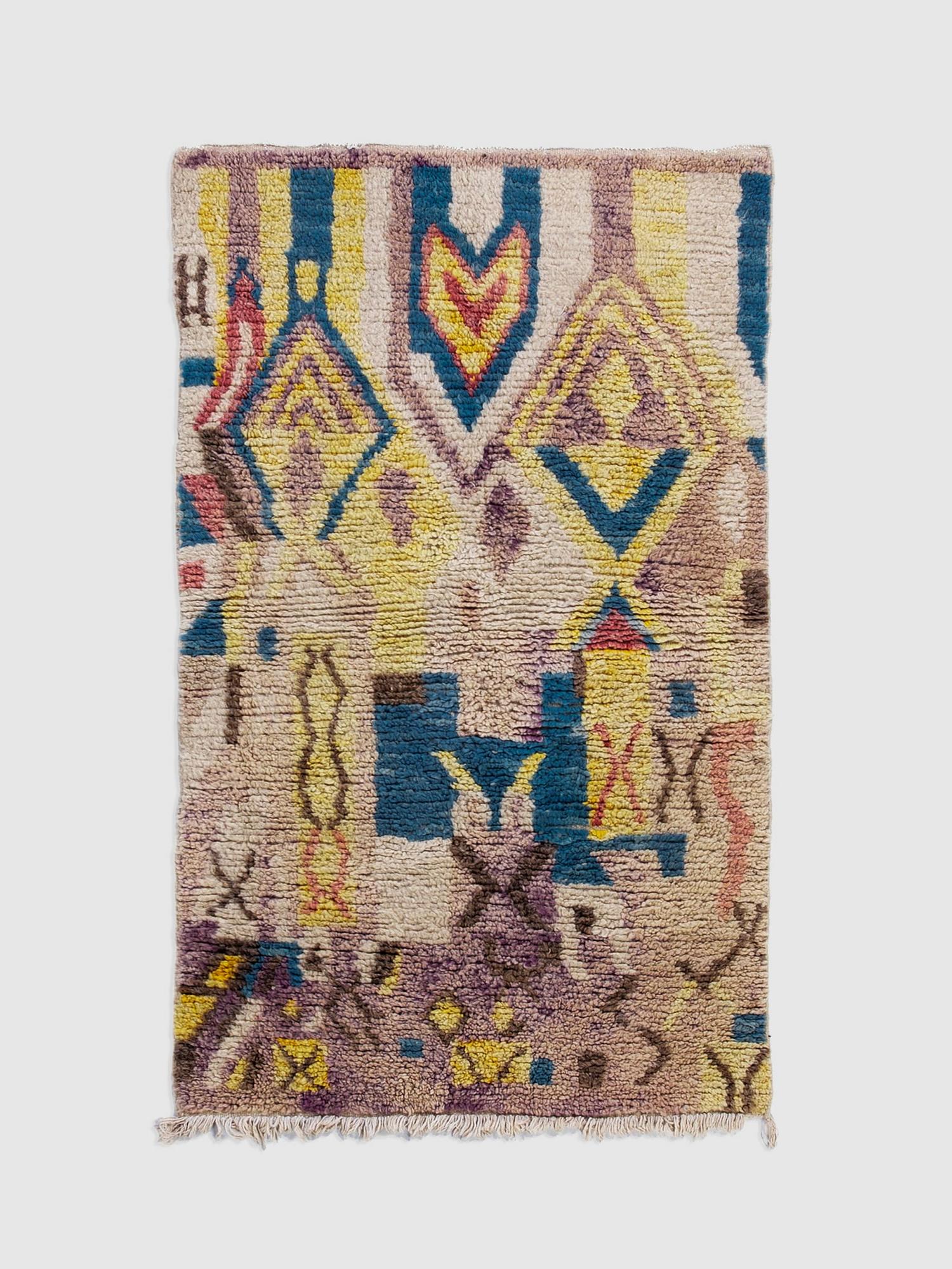 Берберский ковёр из овечьей шерсти Boujaad 158х92 см