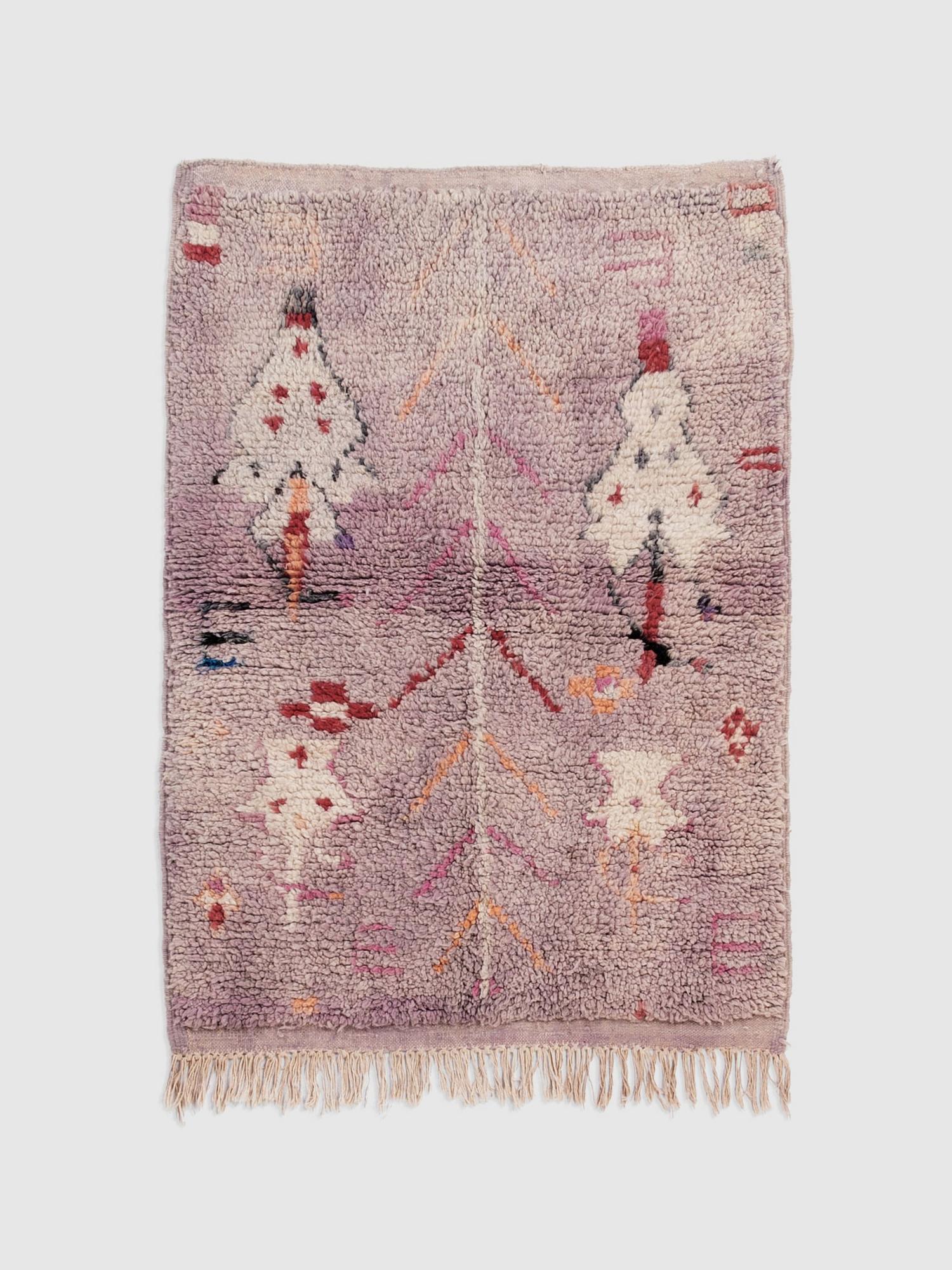 Берберский ковёр из овечьей шерсти Boujaad 150х105 см