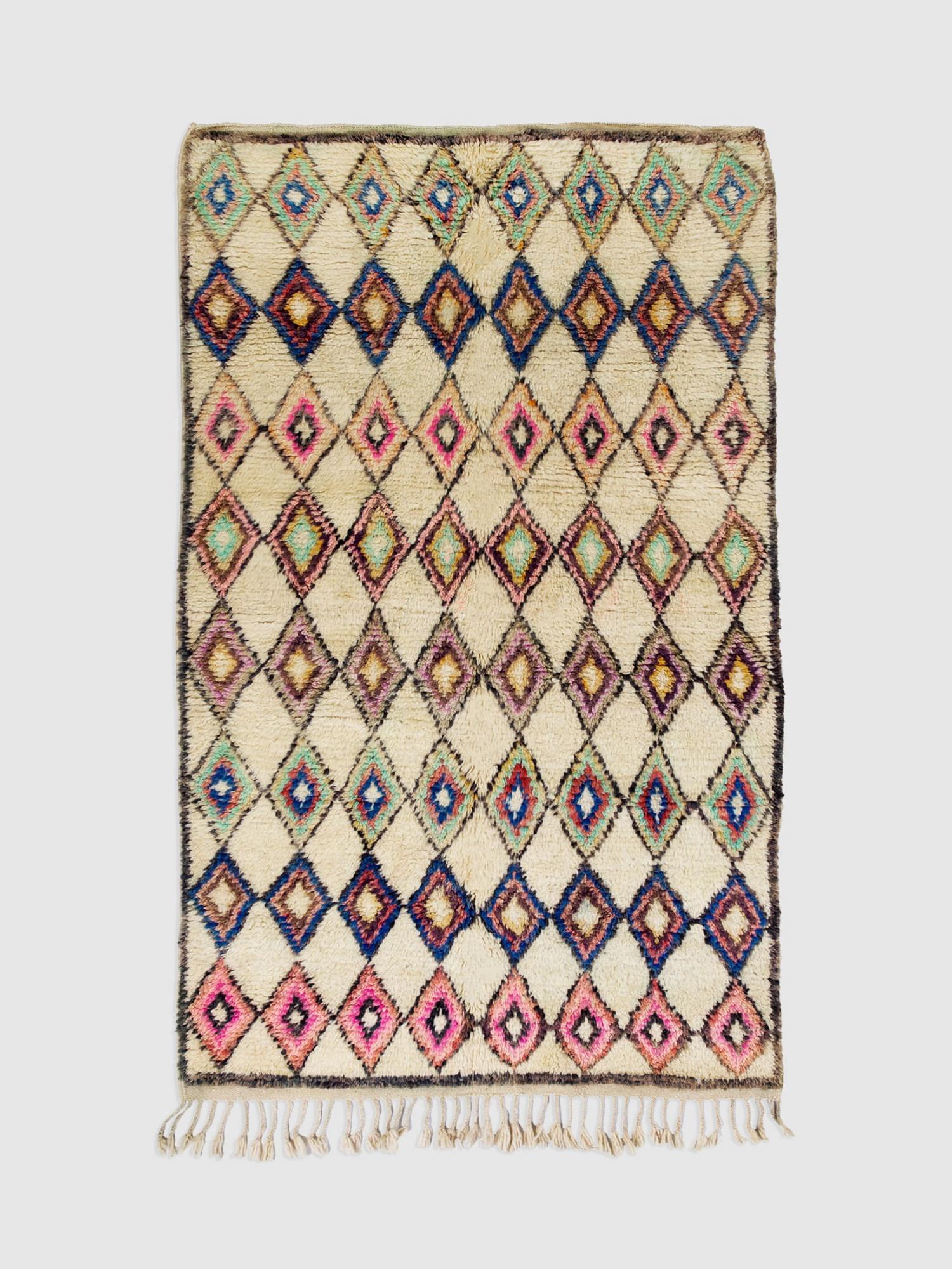 Берберский ковёр из овечьей шерсти Boujaad 245х148 см