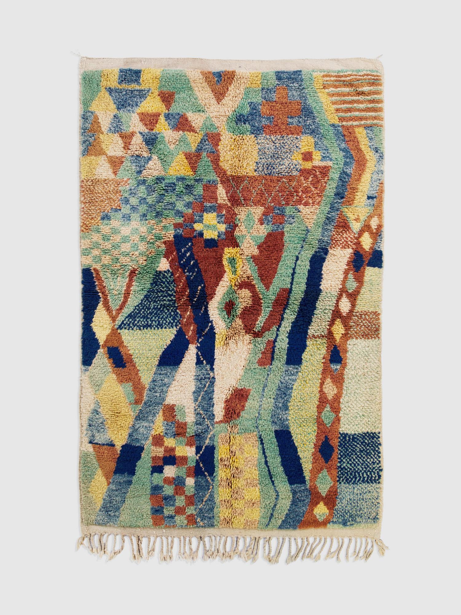 Берберский ковёр из овечьей шерсти Boujaad 240х150 см