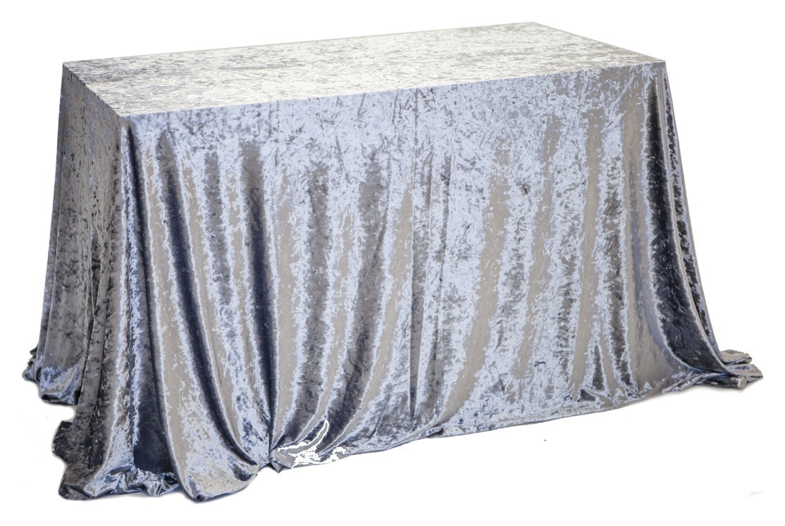 Скатерть бархатная серая