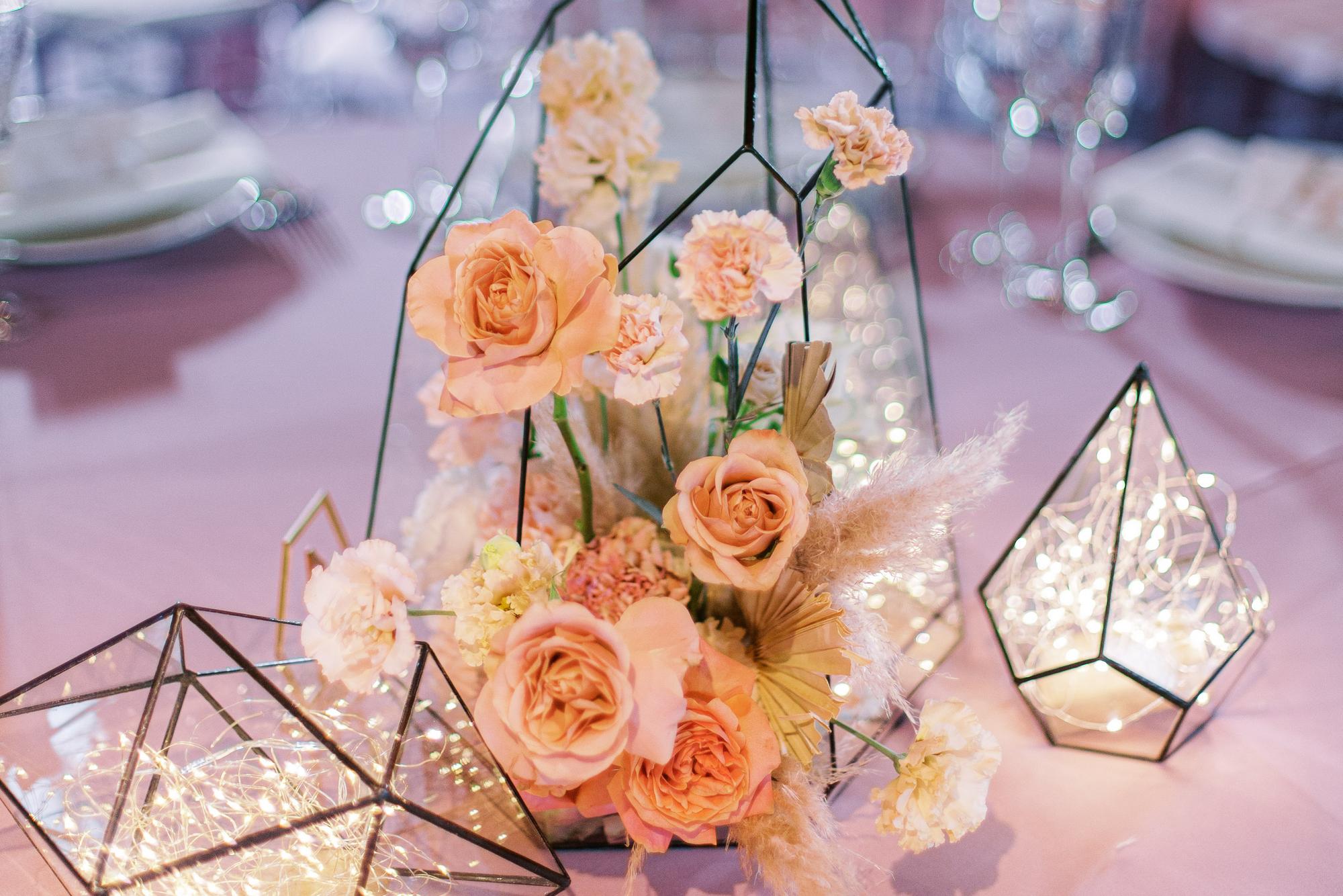 Композиция с флорариумом "Геометрия"