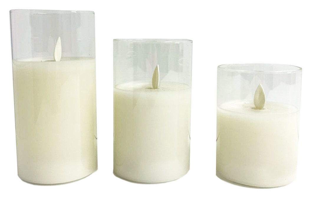 Набор светодиодных электронных свечей (белые)