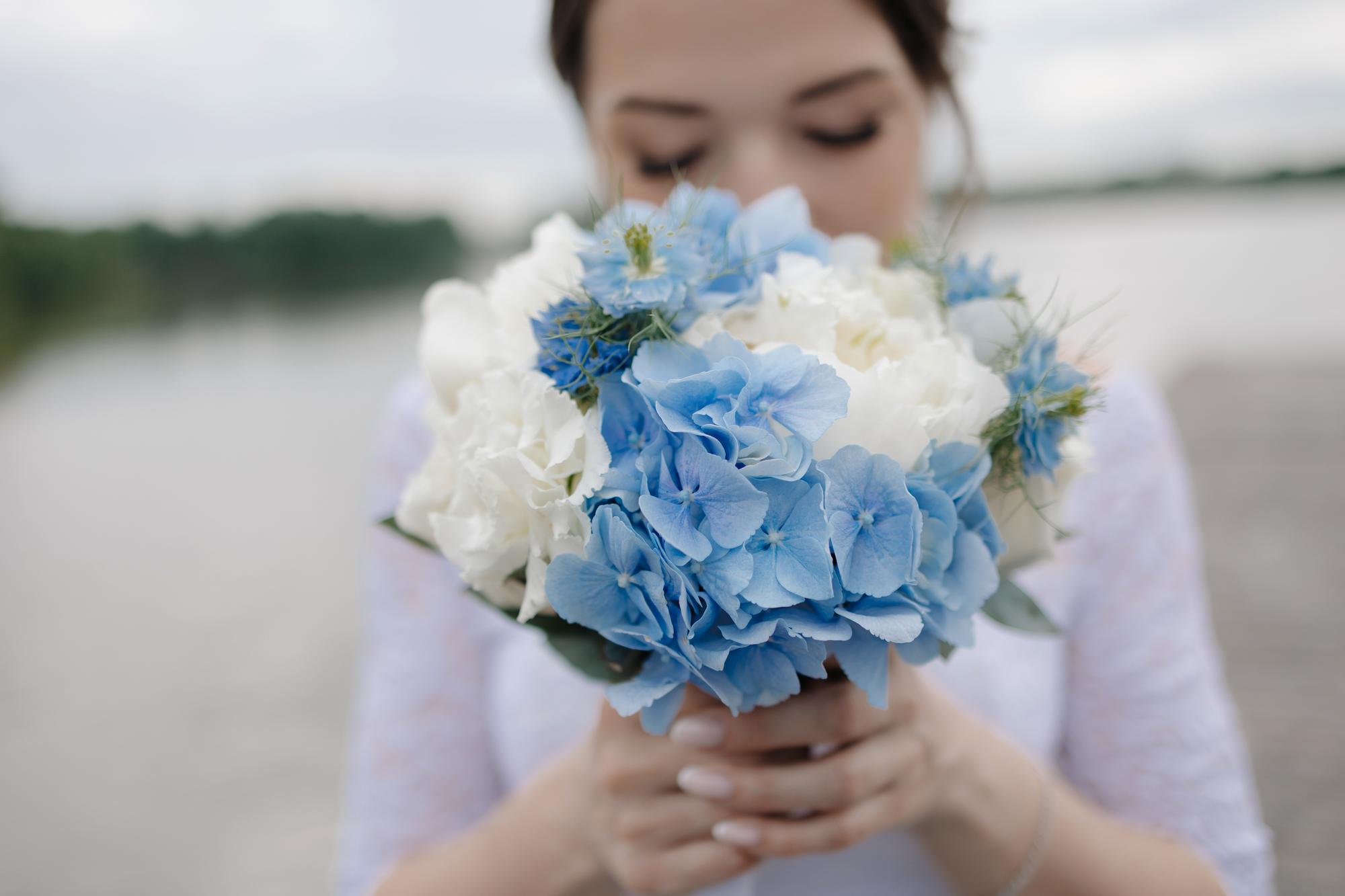 Свадебный букет "Blue"