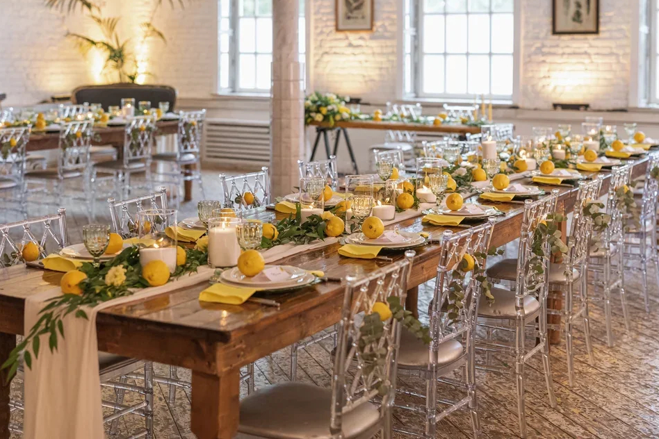 Оформление свадебного стола "Lemon"