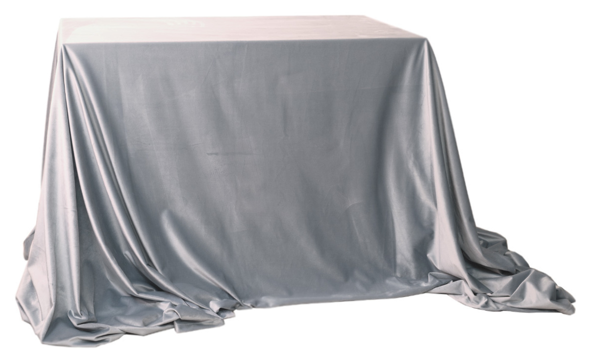 Скатерть «Светло-серая» велюр