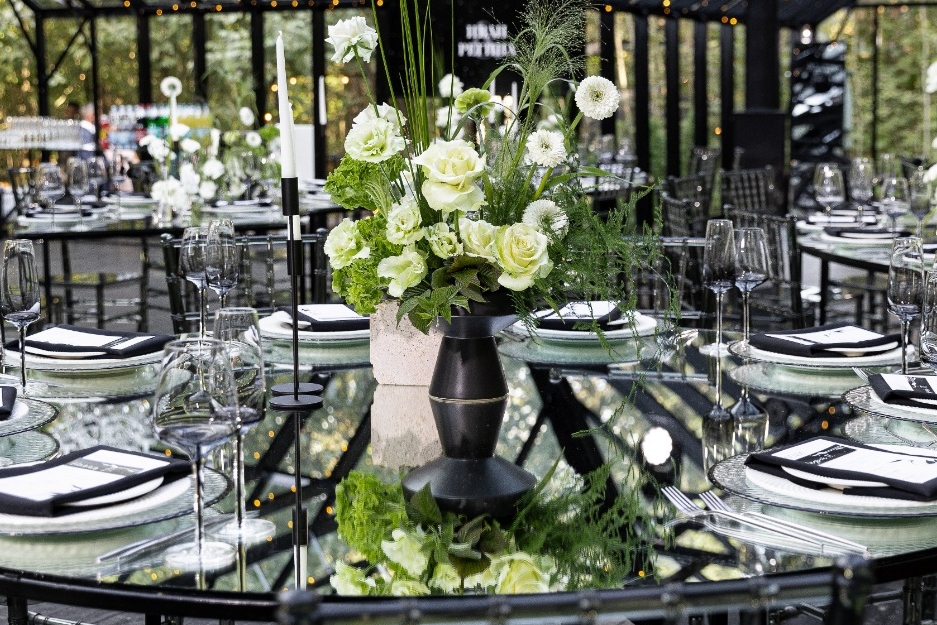 Композиция низкая "Green wedding"