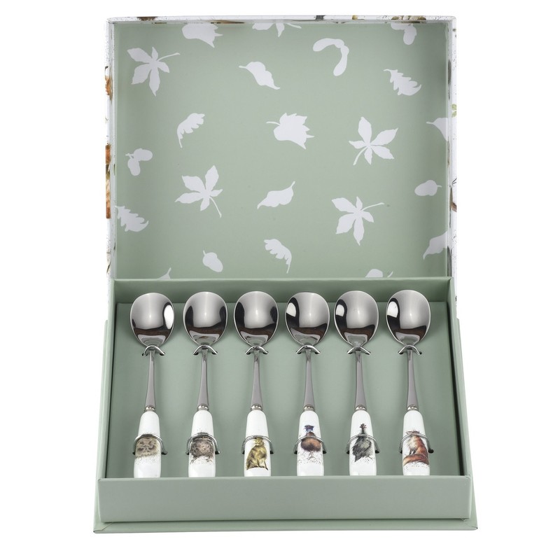Royal Worcester Wrendale. 052  Набор: 6 чайных ложек