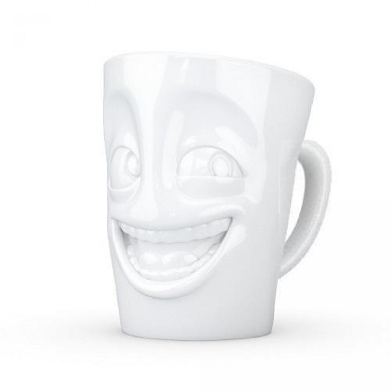 Tassen. Кружка с ручкой 'Забавная улыбка', цвет: белый 350 мл