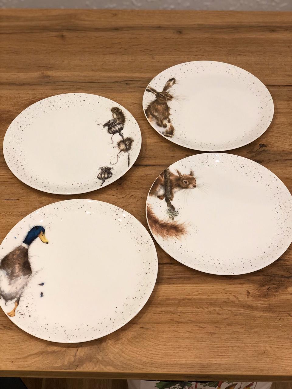 Royal Worcester Wrendale. 014 Набор: 4 больших тарелки 27 см