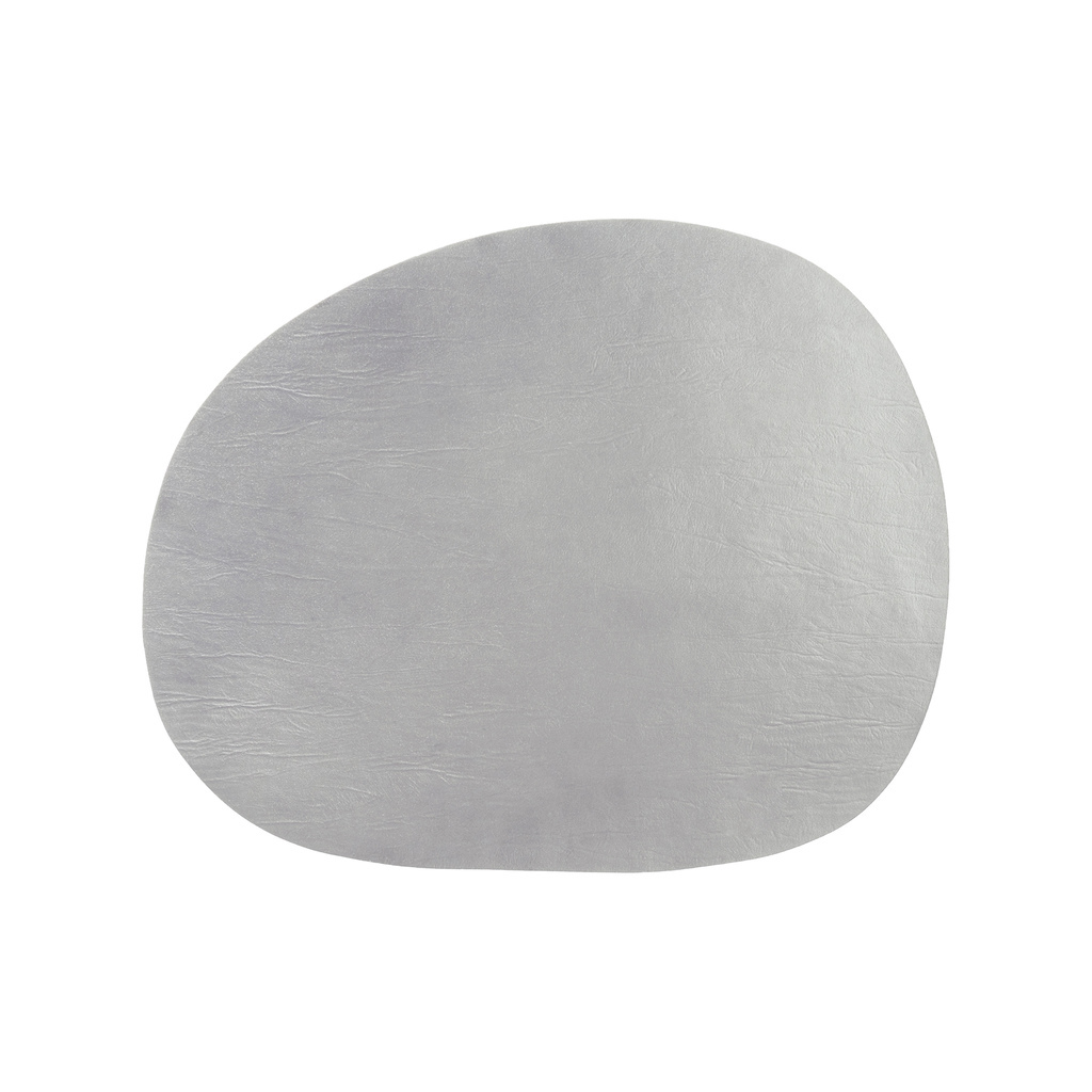 Aida. Салфетка из необработанной переработанной кожи, цвет: светло-серый (lightgrey), 41x33,5 см