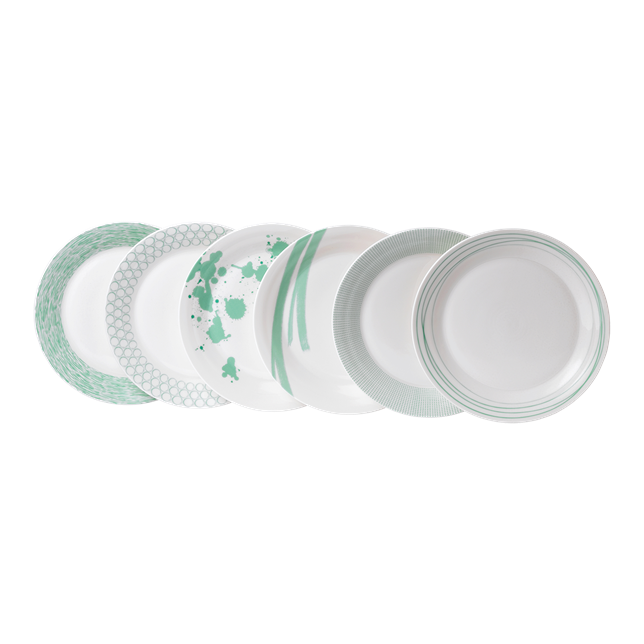 Royal Doulton Pacific Mint. Набор: 6 тарелок 28 см