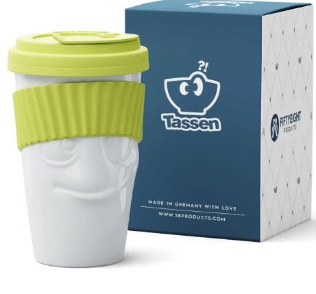 Tassen. Кружка для путешествий 'Лакомство', цвет крышки: лайм