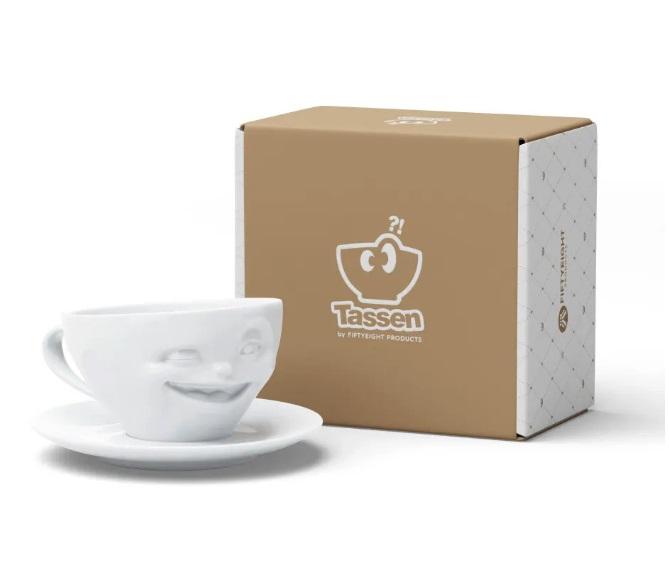 Tassen. Чашка кофейная 'Подмигивающий', цвет: белый 200 мл