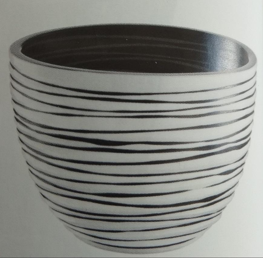 Nachtmann CIRCLE. Ваза с декором 21 см бело-черная