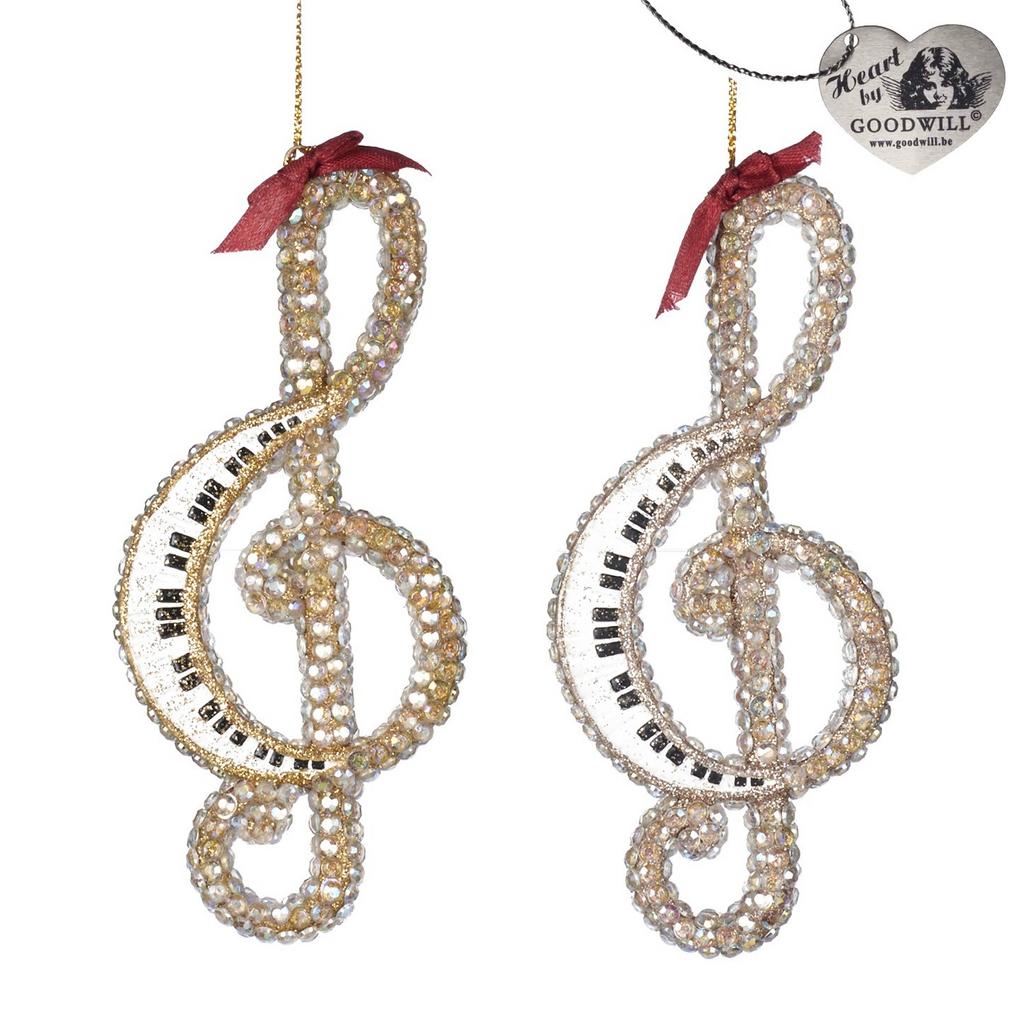 Goodwill. Елочная игрушка 'Музыкальная нота' 15 см. В ассортименте. Цена за 1 шт