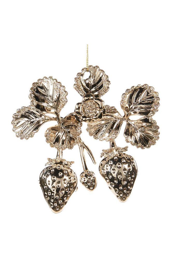 Goodwill. Новогоднее украшение 'Клубника розовое золото, металл' 12 см