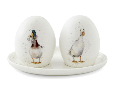 Wrendale. Набор: солонка, перечница и поднос