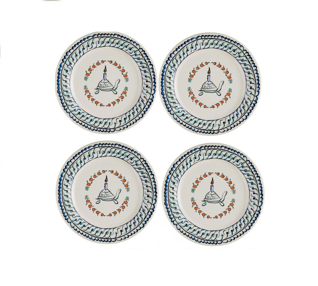 Gien LA FAVORITE. Набор: 4 обеденных тарелки 27,4 см