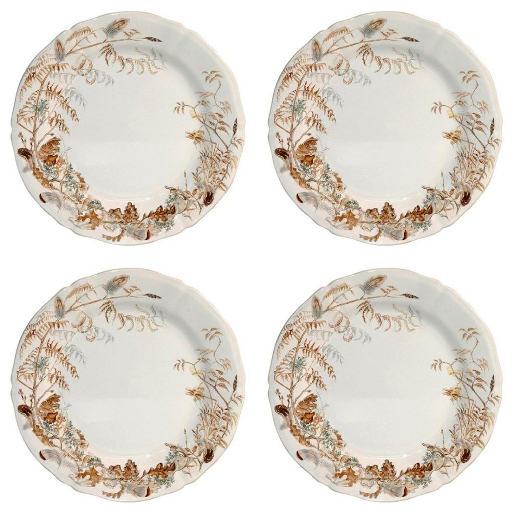 Gien SOLOGNE. Набор: 4 обеденных тарелки 27,4 см