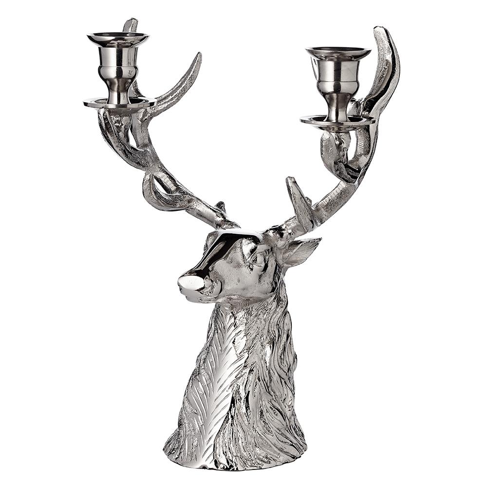 Edzard. Канделябр Олень для 2 свечей Richard высота 33 см