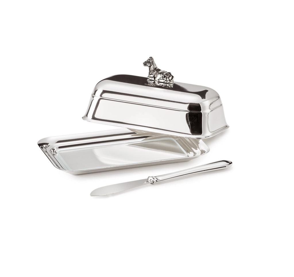 Edzard. Масленка, с миской и ножом для масла, Kuh 180 г.