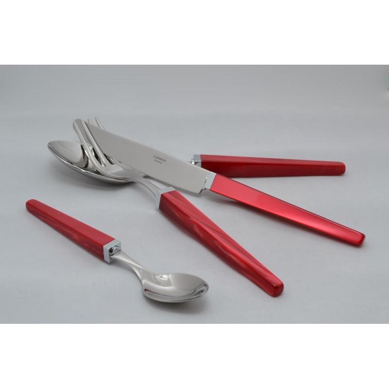 Capdeco Quio. Приборы столовые, набор из 24 предмета, цвет: grenadine