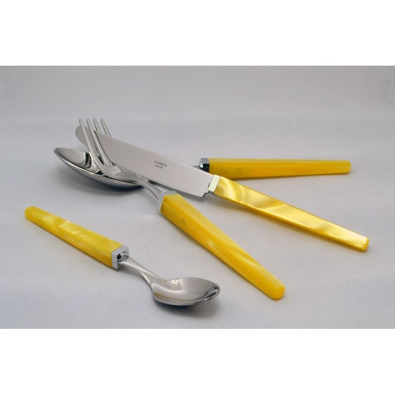 Capdeco Quio. Приборы столовые, набор из 24 предмета, цвет: lemon