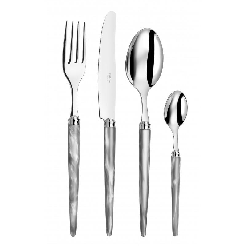 Capdeco Tang. Приборы столовые, набор из 24 предмета, цвет: ight grey