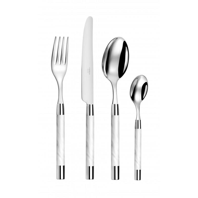 Capdeco Conty. Приборы столовые, набор из 24 предмета, цвет: pearly white