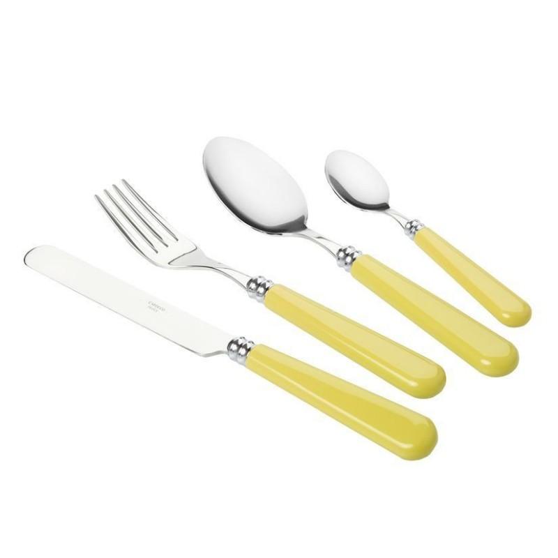 Capdeco Helios. Приборы столовые, набор из 24 предмета, цвет: pale yellow