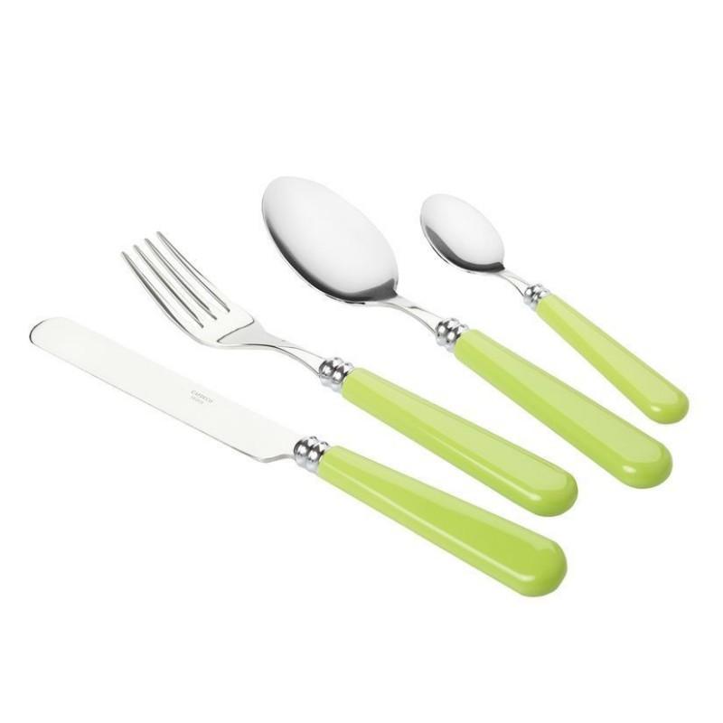 Capdeco Helios. Приборы столовые, набор из 24 предмета, цвет: lime green