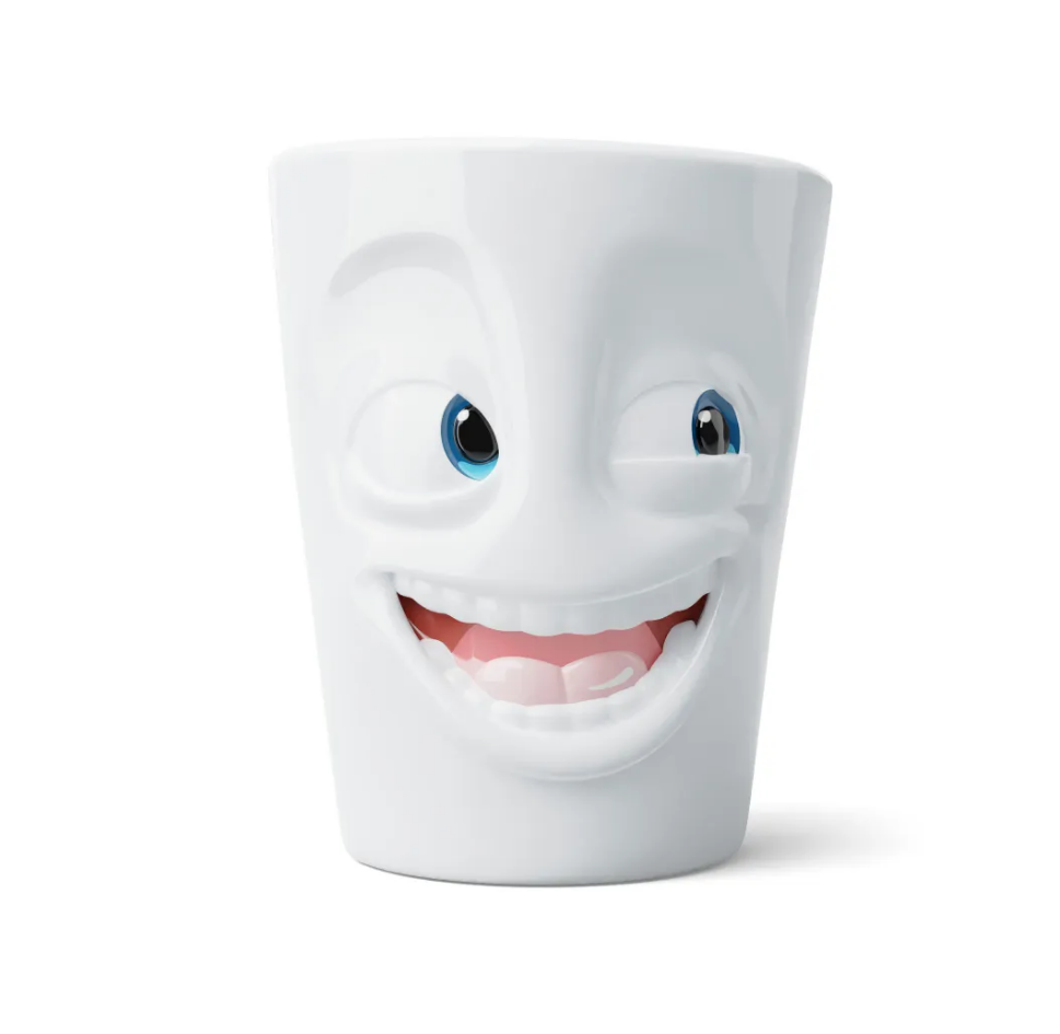 Tassen. Кружка с цветными глазками 'Смех', цвет: белый 350 мл