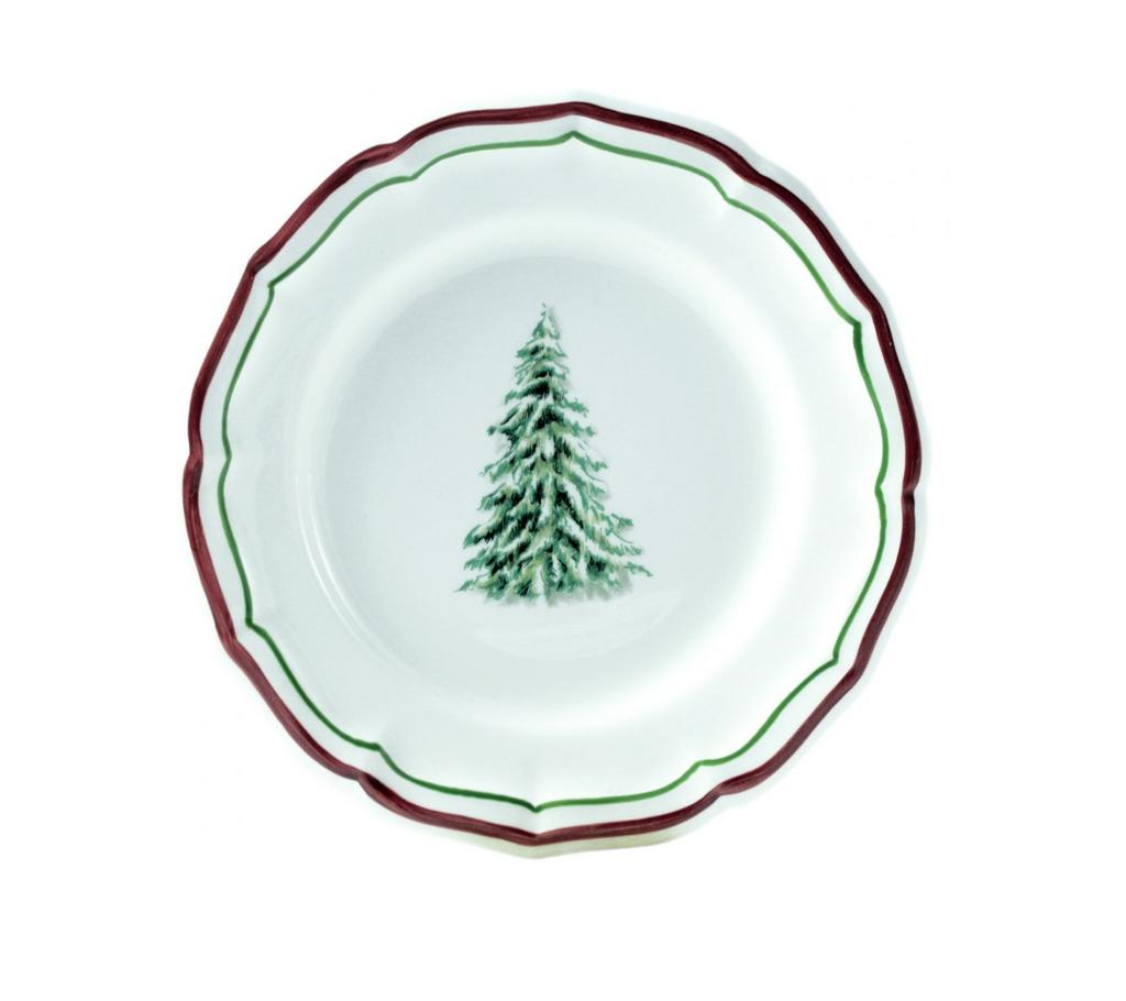 Gien Filet Noel. Набор: 4 закусочных тарелки 16 см