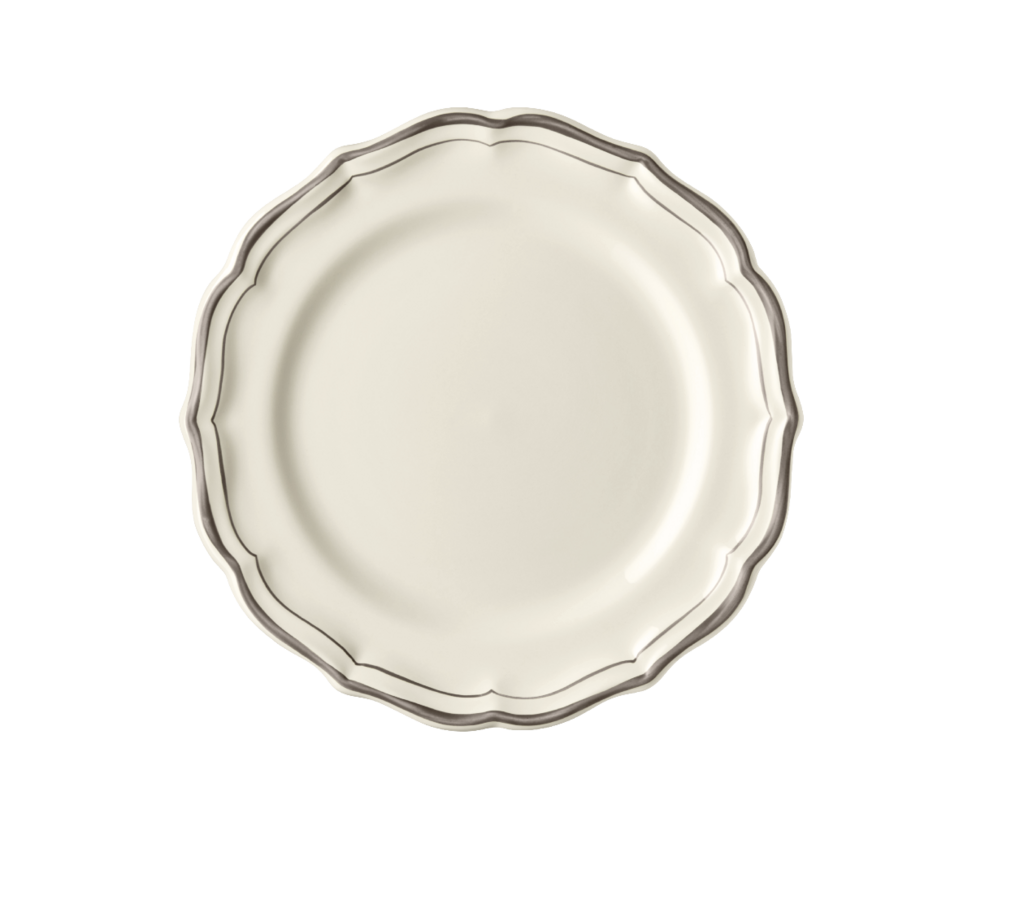 Gien Filet Taupe. Набор: 4 десертных тарелки 23,2 см