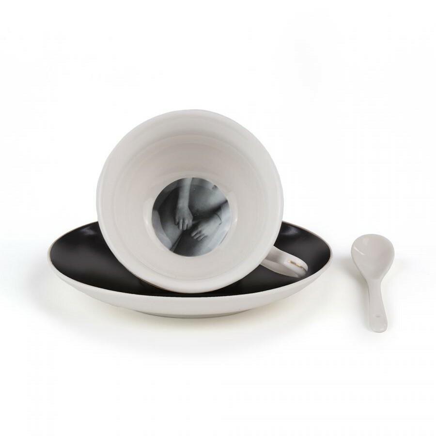 Seletti Guiltless. Чайная пара 'Lady Tarin Stripes Tacita'