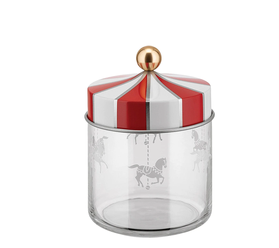 Alessi. Герметичная стеклянная банка с трафаретной печатью с крышкой 750 мл