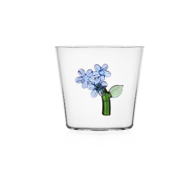 Ichendorf Botanica. Стакан с светло-голубым цветком 8x8,5 см