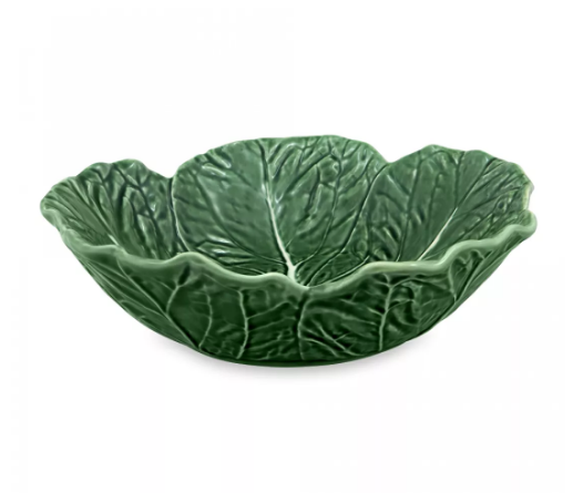 Bordallo Pinheiro Couve. Салатник с резным краем 'Капуста' 29 см